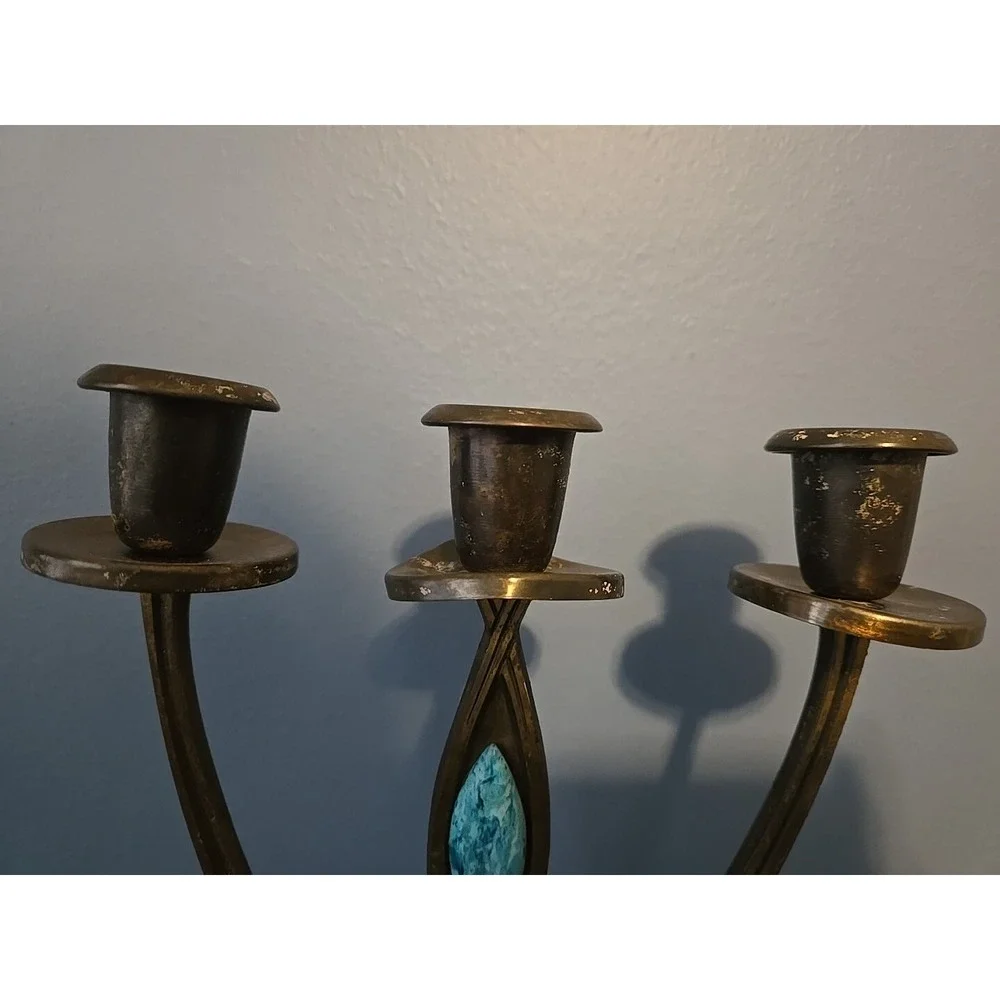 Vintage Dayagi Israel 9905 Brass Candle Holder